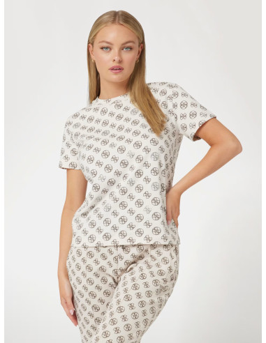 T shirt logo 4G all over Guess V4YI04I3ZI4