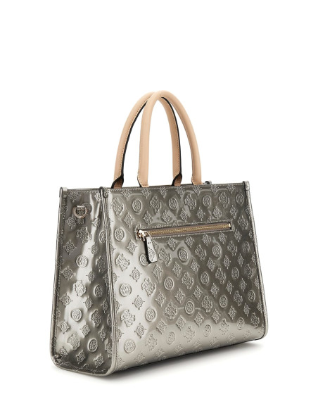 Borsa argento Arnela logo 4G e fiori peony Guess TV949622