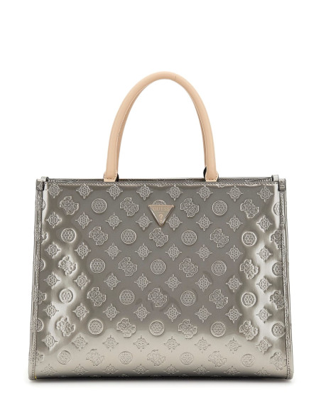 Borsa argento Arnela logo 4G e fiori peony Guess TV949622