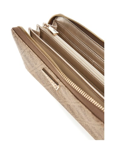 Portafoglio Laurel con logo 4G Guess Latte...