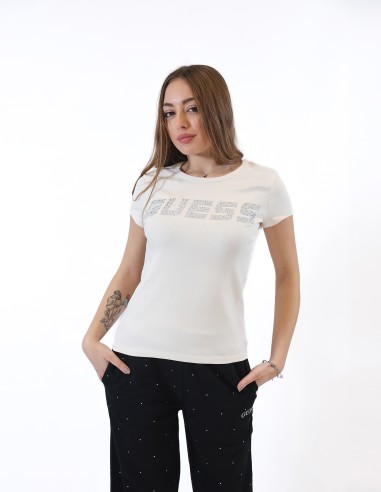 T-shirt logo strass Guess V4BI16KCIV1