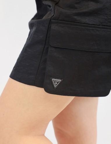 Minigonna cargo nero Guess V5RD07WGYB0