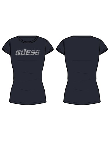 T-shirt girocollo strass Guess V5GI20J1314