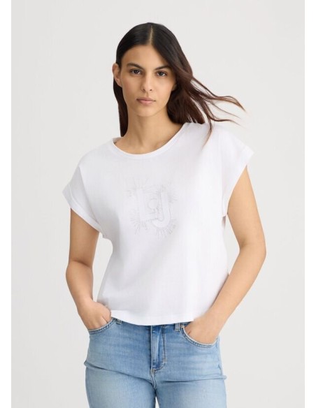 T-shirt Liu.jo con logo LJ E strass VA5151JS923