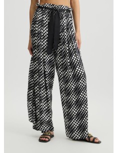 Pantalone nero a pois Liu.jo Better VA5107TS963