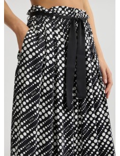 Pantalone nero a pois Liu.jo Better VA5107TS963 2