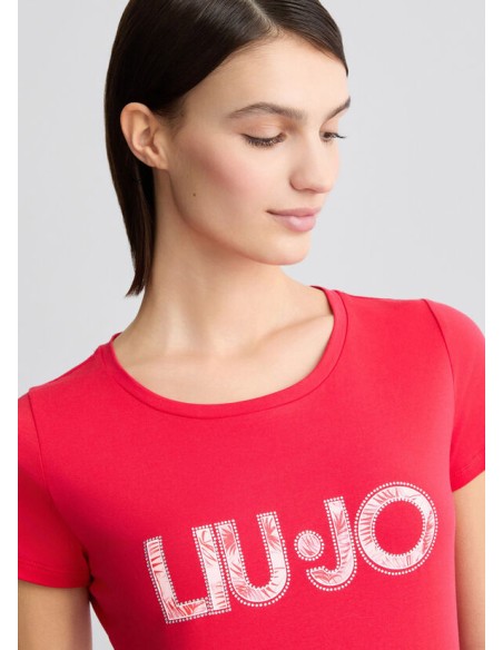 T-shirt con logo e strass Liu.jo Better VA5154JS003