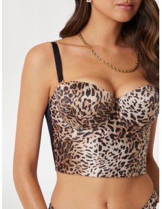 Top bustier animalier Tina Guess O5RC05WF9E0