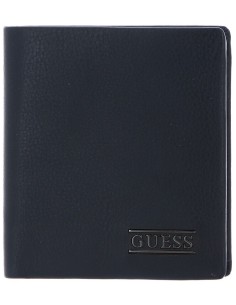 Portafoglio uomo blu Guess New Boston SM2513LEA22
