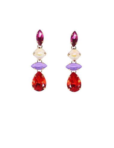 Orecchino con 4 pietre in Swarovski Paviè OR.24.23A