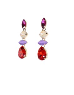 Orecchino con 4 pietre in Swarovski Paviè OR.24.23A 2