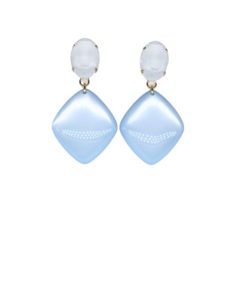 Orecchino in resina con pietra Swarovski Paviè OR.24.33A