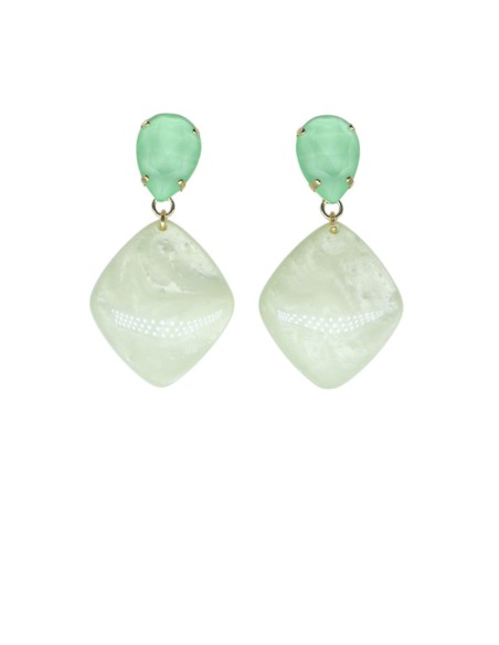 Orecchino in resina con pietra Swarovski Paviè OR.24.33A