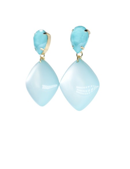 Orecchino in resina con pietra Swarovski Paviè OR.24.33A