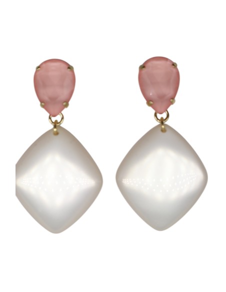 Orecchino in resina con pietra Swarovski Paviè OR.24.33A