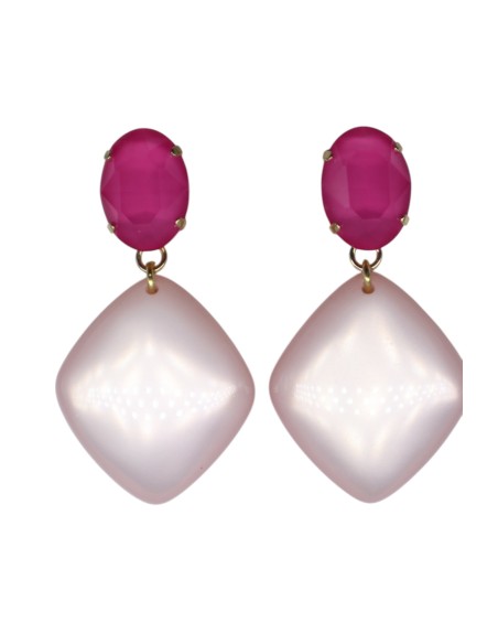 Orecchino in resina con pietra Swarovski Paviè OR.24.33A