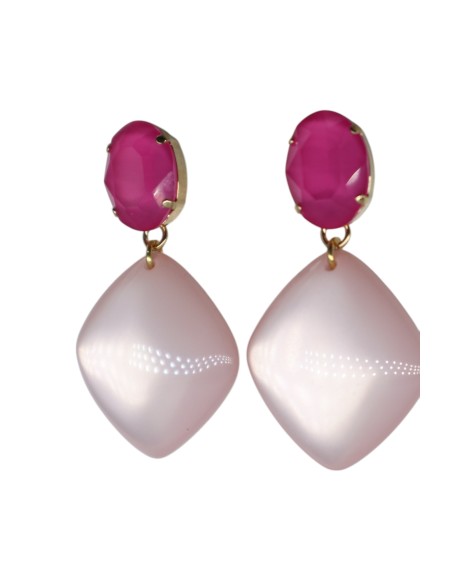Orecchino in resina con pietra Swarovski Paviè OR.24.33A