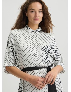 Vestito chemisier con pois neri Liu.jo VA5106TS963 2