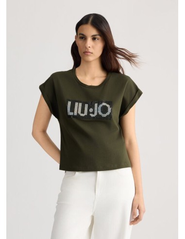 T-shirt con logo e strass Liu.jo Better...