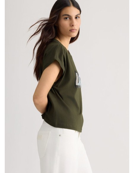 T-shirt con logo e strass Liu.jo Better VA5151JS923