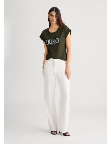 T-shirt con logo e strass Liu.jo Better VA5151JS923