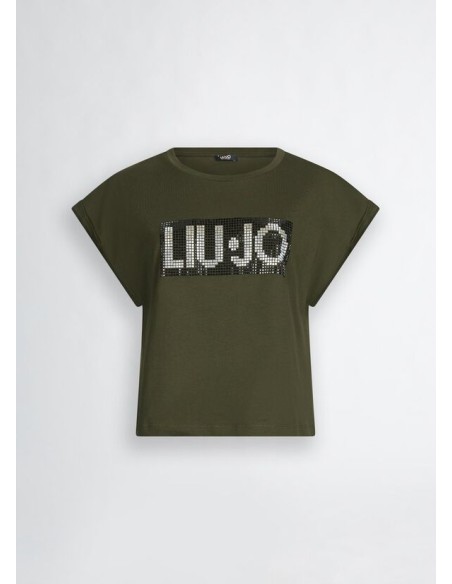 T-shirt con logo e strass Liu.jo Better VA5151JS923