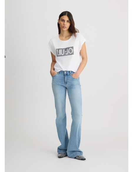 T-shirt con logo e strass Liu.jo Better VA5151JS923
