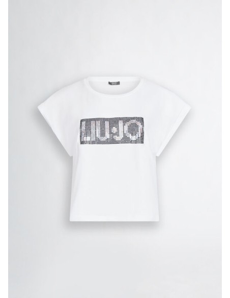 T-shirt con logo e strass Liu.jo Better VA5151JS923