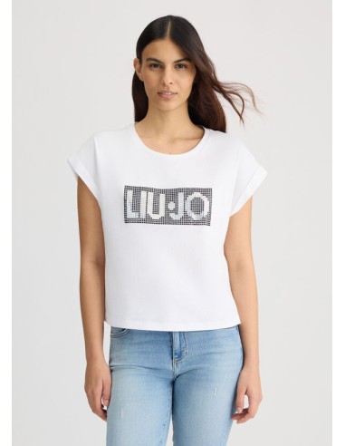 T-shirt con logo e strass Liu.jo Better...