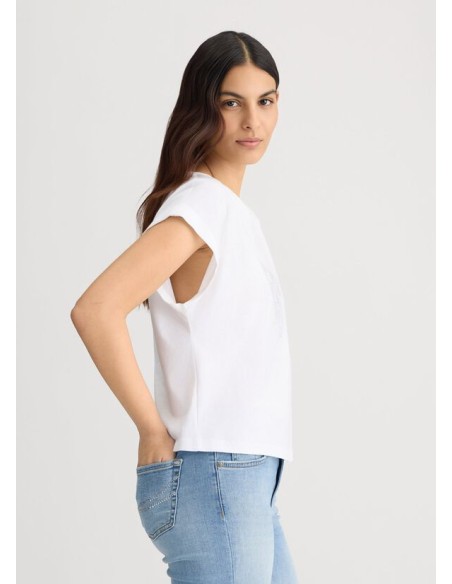 T-shirt Liu.jo con logo LJ E strass VA5151JS923