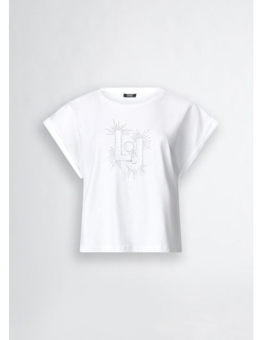 T-shirt Liu.jo con logo LJ E strass VA5151JS923