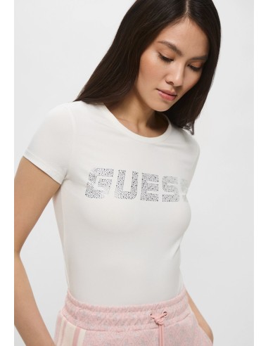 T-shirt girocollo strass Guess V5GI20J1314