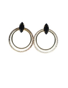 Orecchino cerchio con pietra Swarovski Paviè OR.24.62E