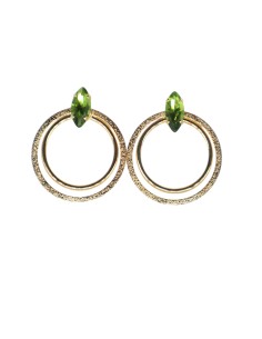 Orecchino cerchio con pietra Swarovski Paviè OR.24.62E 2