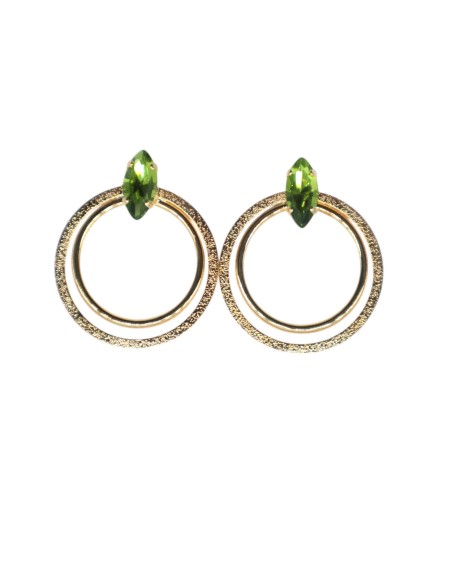 Orecchino cerchio con pietra Swarovski Paviè OR.24.62E