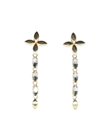 Orecchino lungo con pietre in Swarovski Paviè OR.24.42G