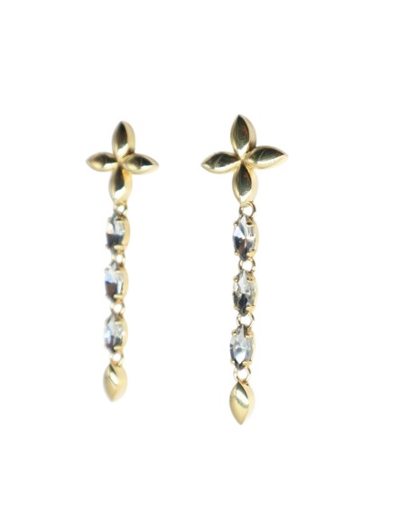 Orecchino lungo con pietre in Swarovski Paviè OR.24.42G