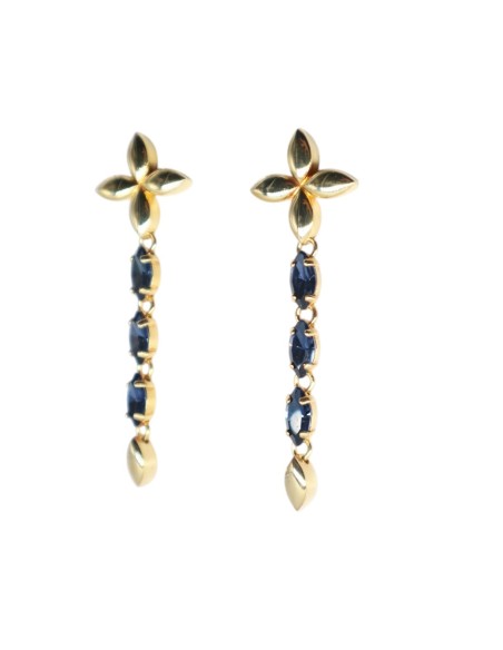 Orecchino lungo con pietre in Swarovski Paviè OR.24.42G