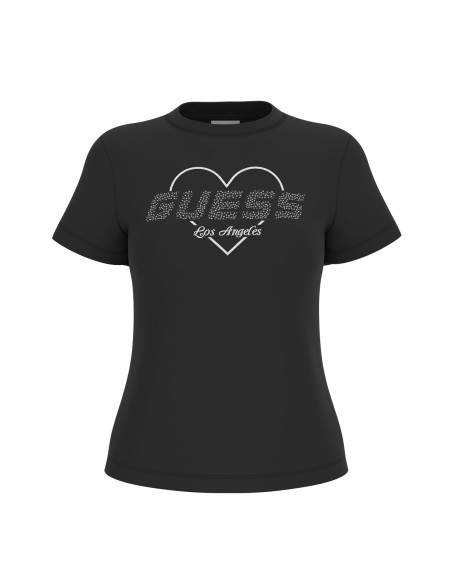 T-shirt con logo in strass Guess V5GI10K9RM1