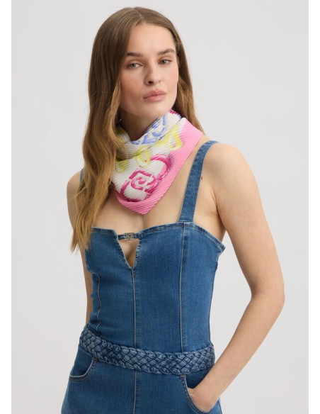 Foulard plissè 90x90cm Liu.jo Better 2A5019T0300