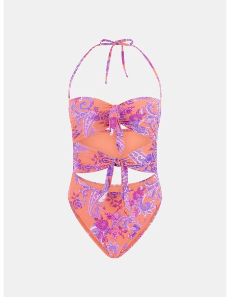 Costume intero a fascia Guess con stampa paisley E5GJ15KCR52