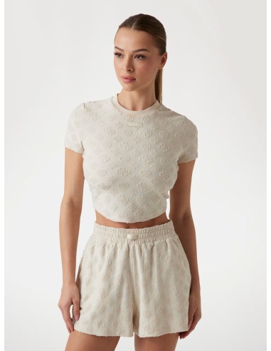 T-shirt con logo 4G e fiori peony Guess...