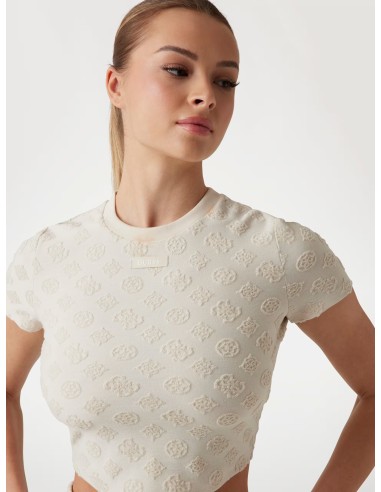 T-shirt con logo 4G e fiori peony Guess...