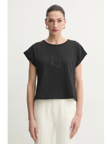 T-shirt Liu.jo con logo LJ E strass VA5151JS923