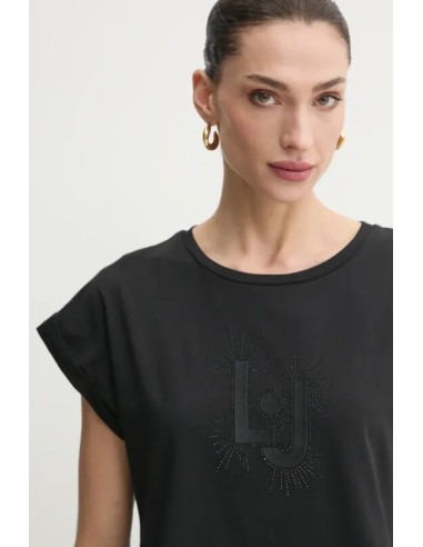 T-shirt Liu.jo con logo LJ E strass VA5151JS923