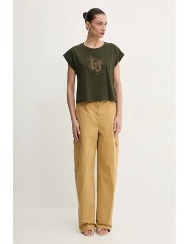 T-shirt Liu.jo con logo LJ E strass VA5151JS923
