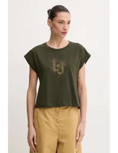 T-shirt Liu.jo con logo LJ E strass VA5151JS923