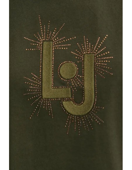 T-shirt Liu.jo con logo LJ E strass VA5151JS923
