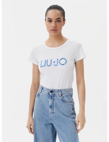 T-shirt con logo e strass Liu.jo Better VA5154JS003