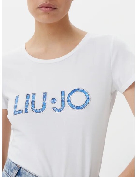 T-shirt con logo e strass Liu.jo Better VA5154JS003